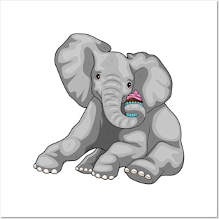 Elephant Cupcake Posters and Art